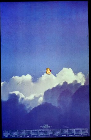 Ein Putto in den Wolken, Reproduktion Plakat / Kalender 1974 für Müssig AG