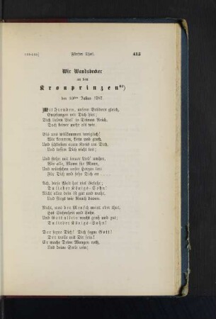 Wir Wandsbecker an den Kronprinzen den 10ten Julius 1787.