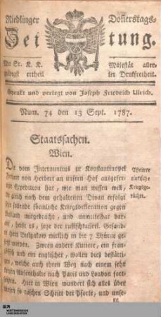 Riedlinger Montags-Zeitung