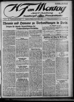 Hamburger Fremdenblatt, HF am Montag