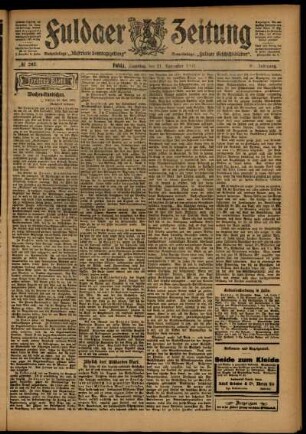 Dritte Ausgabe vom Samstag, den 21. November 1903.