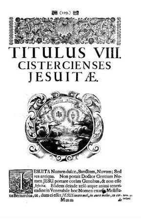 Titulus VIII. Cistercienses Jesuitæ