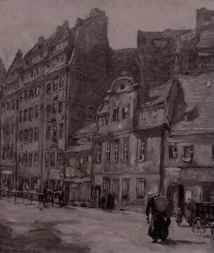 Salzgasse : Dresden, Salzgasse, Ansicht, Gemälde