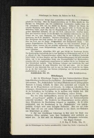 [Mitteilungen des Bundes für Reform des Religionsunterrichts] : Mitteilungen