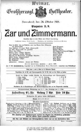 Zar und Zimmermann