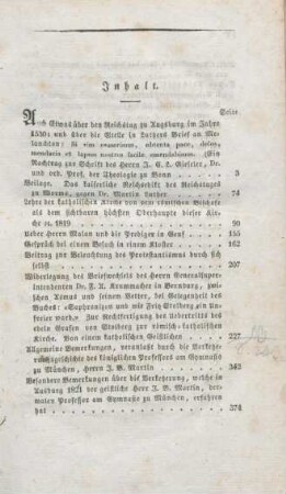 III-V Inhaltsverzeichnis