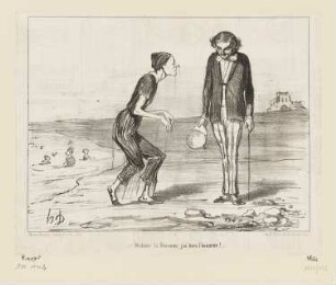 Madame la Baronne, j'ai bien l'honneur!..., Blatt 6 der Folge "Croquis Aquatiques", in: "Le Charivari", Paris 1853