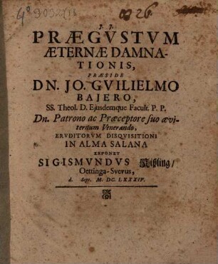 Praegvstvm Aeternae Damnationis