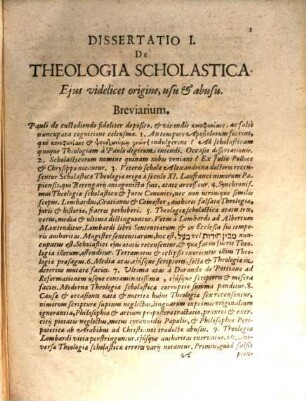 Joh. Henrici Heideggeri Dissertationum Selectarum, Sacram Theologiam Dogmaticam, Historicam & Moralem illustrantium ..., [1]. Triakas