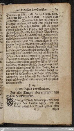 §. 65. 4) Der Schild des Glaubens