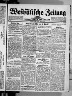 Westfälische Zeitung : Bielefelder Tageblatt