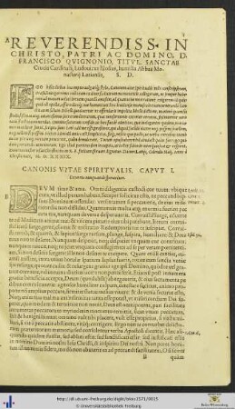 Canon Vitae Spiritualis