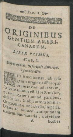 Cap. I. Scopus operis ...