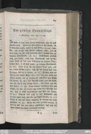 Am grünen Donnerstage. 1 Korinth. 11, 23-32.
