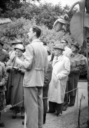 Mainau, Insel Mainau: Gruppe bei der Führung auf der Mainau