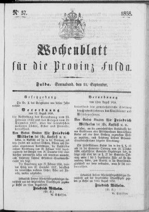 Nr. 37, Ausgabe vom 11. September 1858