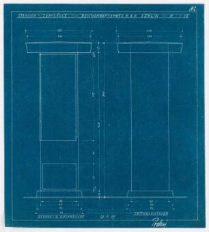 Tankstellen der Reichskraftsprit GmbH, Berlin: Straßenzapfsäule Vorder- , Rückansicht, Seitenansichten