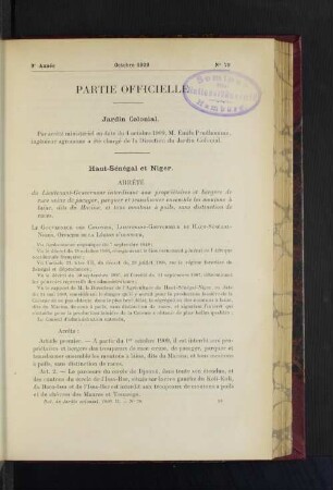 Partie Officielle. No. 79.
