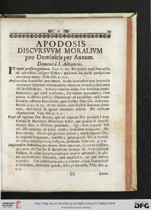 Apodosis discursuum moralium pro Dominicis per Annum