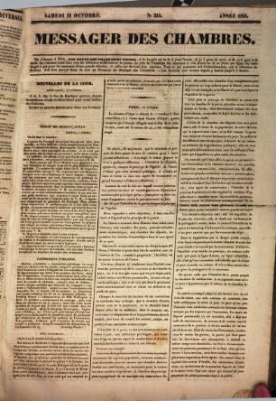 Le Messager des chambres. 1828,10/12