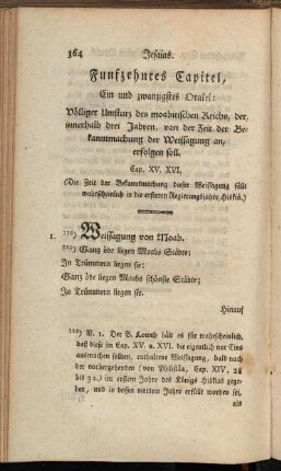 Fünfzehntes Capitel, Ein und zwanzigstes Orakel