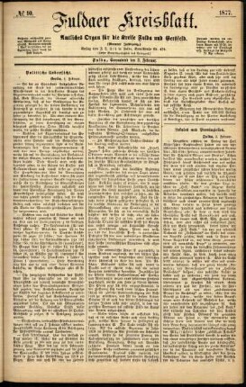 Ausgabe vom Samstag, den 03. Februar 1877.