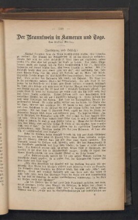 Der Branntwein in Kamerun und Togo