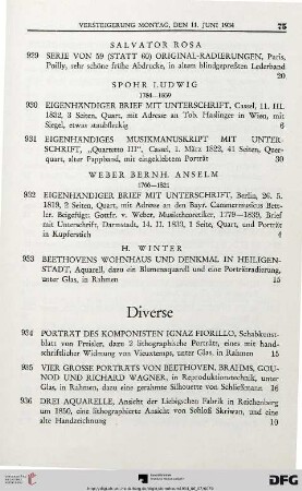 Diverse (Nr. 934-960)