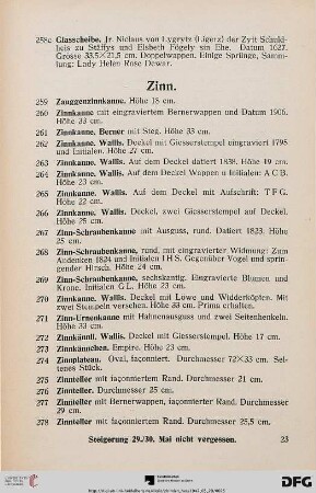 Zinn (Nr. 259-300)