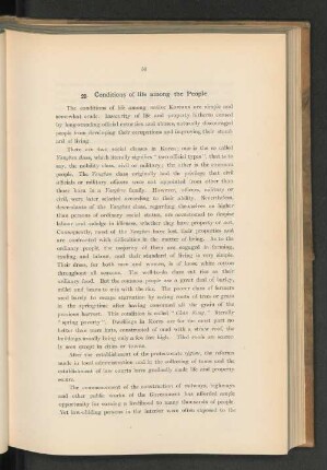 20. Conditions of life among the People.