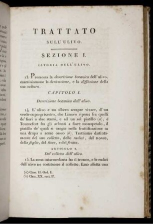 Trattato Sull'Ulivo Sezione I. Istoria Dell'Ulivo.
