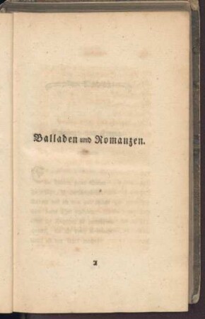 Balladen und Romanzen