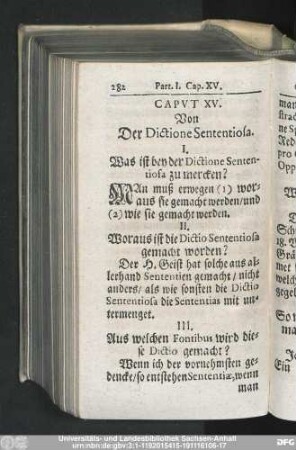 Caput XV. Von Der Dictione Sententiosa.