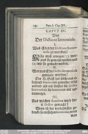 Caput XV. Von Der Dictione Sententiosa.