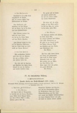 IV. Die bodenständige Dichtung
