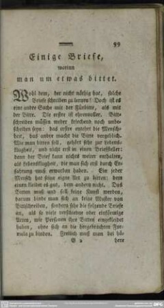 Einige Briefe, worinn man um etwas bittet