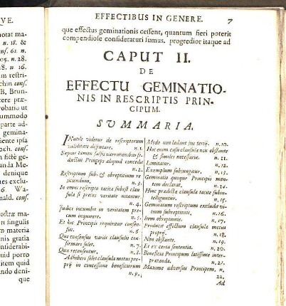 Caput II. De Effectu Geminationis In Rescriptis Principum.