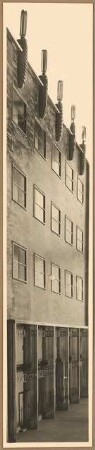 Geschäftshaus: Fassadenmodell Schrägansicht, Geschäftsräume für: Merzbach, Eduard Palm, E. Audorf