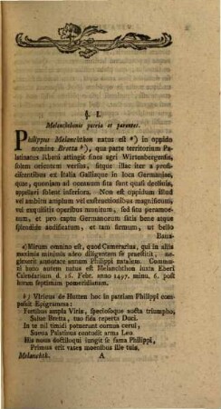 Ioachimi Camerarii De Vita Philippi Melanchthonis Narratio