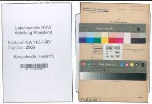 Entnazifizierung Heinrich Knappheide , geb. 25.01.1895 (Kaufmann)