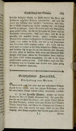 Sechszehntes Hauptstück. Eintheilung von Guiana.