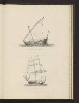 Buggerow, Gulf of Cutch. Packet Barque, with plain Sail.