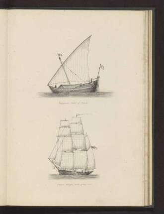 Buggerow, Gulf of Cutch. Packet Barque, with plain Sail.