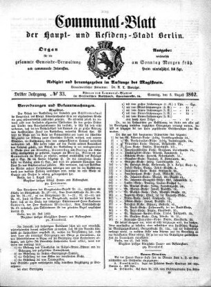 No. 33: No. 33, 03.August 1862