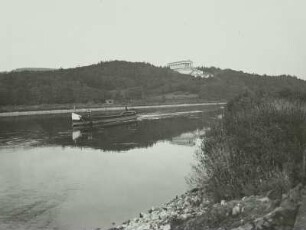 Donaustauf, Walhalla : Donaustauf. Walhalla vom rechten Donauufer gesehen