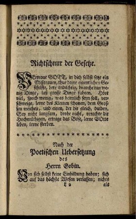 Richtschnur der Gesetze