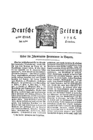 Ueber die Illuminaten-Freymaurer in Bayern
