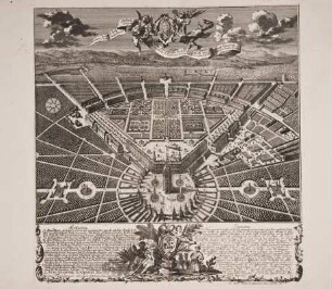 Stadtansicht: Karlsruhe, Schloss und Stadt