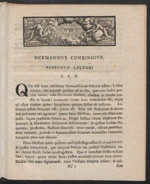Hermannus Conringius, Benevolo Lectori