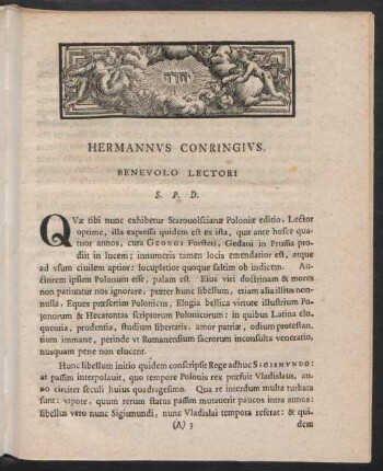 Hermannus Conringius, Benevolo Lectori